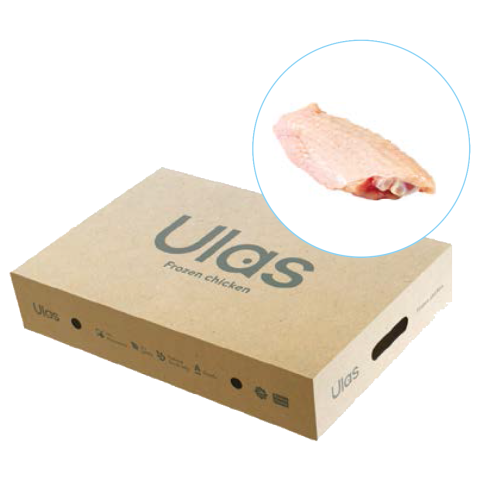 Frozen chicken mid-joint wing